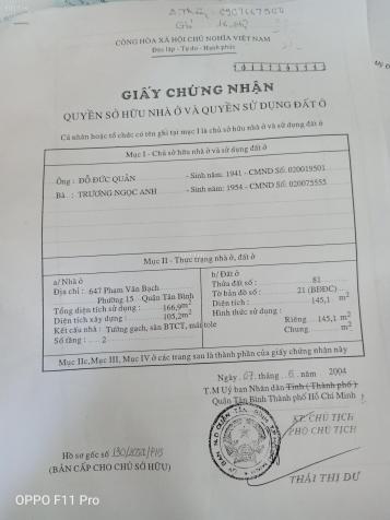 Bán nhà MT chợ Phạm Văn Bạch, Phường 15, Tân Bình